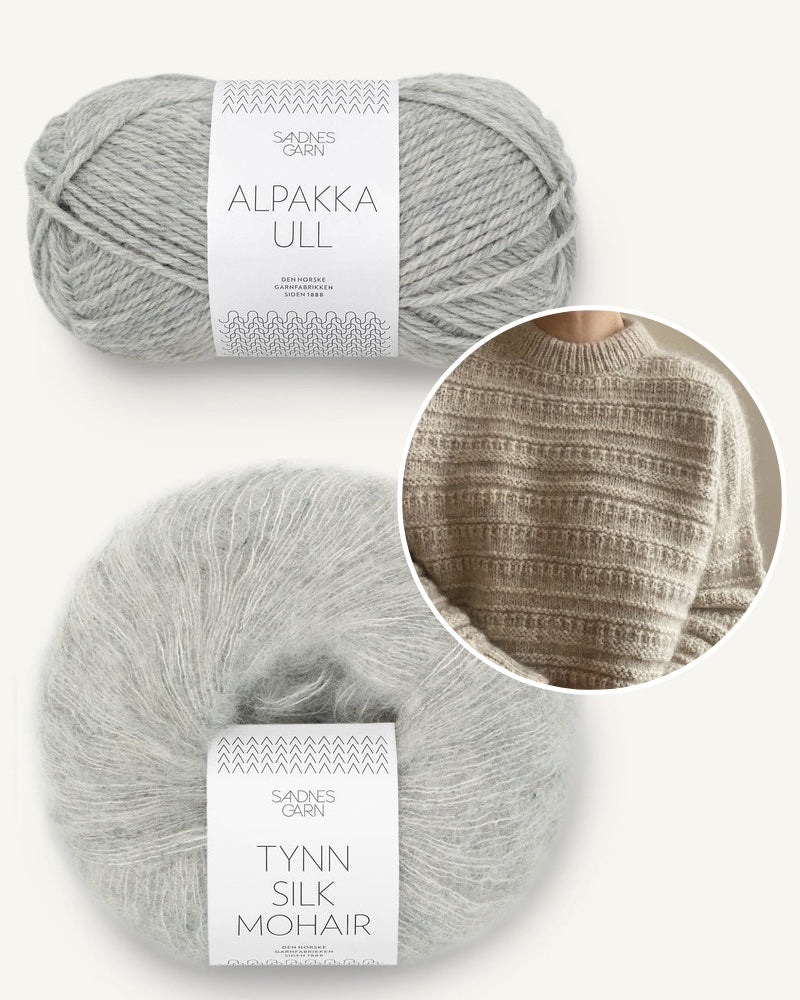 My Favourite Things Knitwear Sweater No.18 Alpakka All mit Tynn Silk Mohair hellgrau