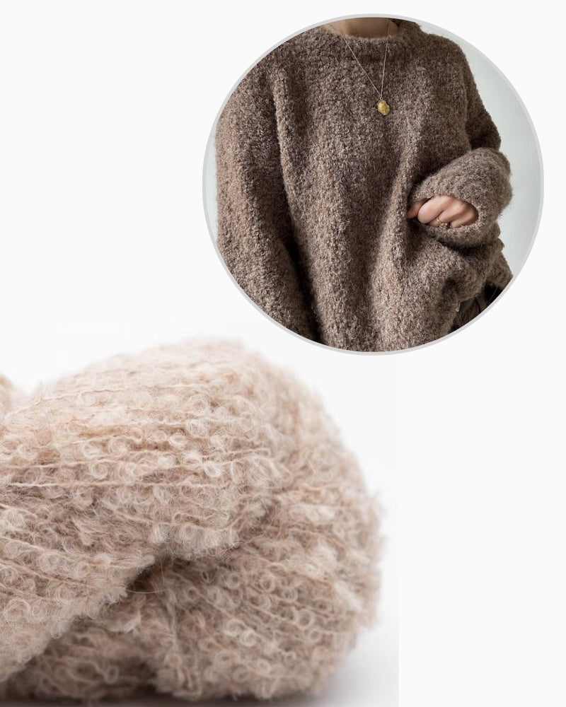 My Favorite Things Knitwear Sweater No. 24 aus Alpaca Boucle in hell camel