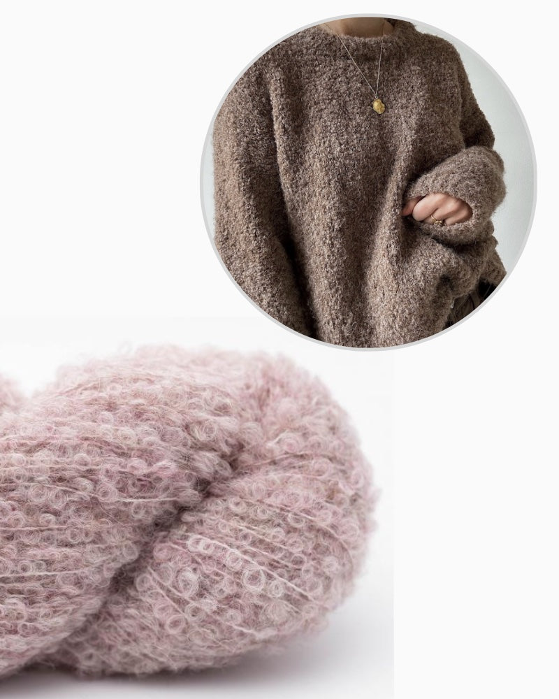 My Favorite Things Knitwear Sweater No. 24 aus Alpaca Boucle in mauve