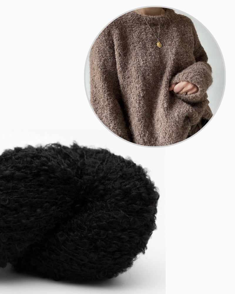 My Favorite Things Knitwear Sweater No. 24 aus Alpaca Boucle schwarz