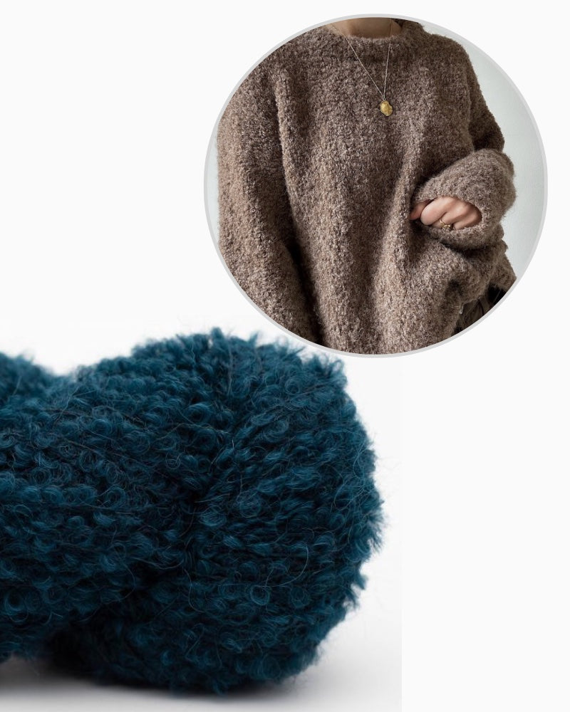 My Favorite Things Knitwear Sweater No. 24 aus Alpaca Boucle waldgrün