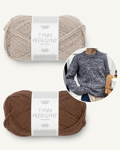 Melange Sweater | randomly patterned sweater from Tynn Peer Gynt by Sandnes Garn 