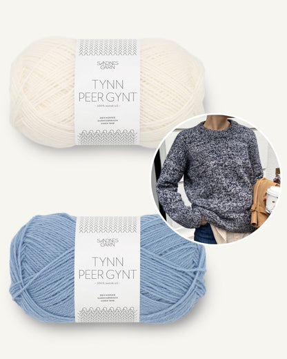 Melange Sweater | randomly patterned sweater from Tynn Peer Gynt by Sandnes Garn 