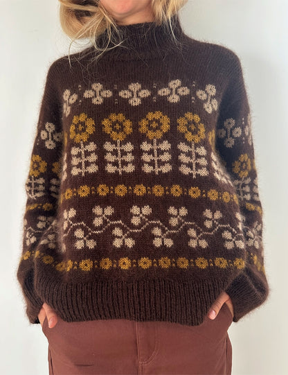 Mona Sweater | Flowerpower i Tynn Peer Gynt og Tynn Silk Mohair fra Sandnes Garn