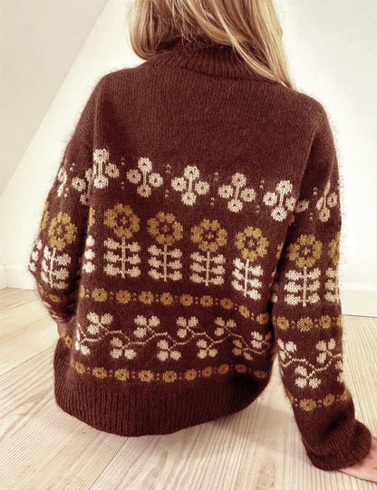 Mona Sweater | Flowerpower i Tynn Peer Gynt og Tynn Silk Mohair fra Sandnes Garn