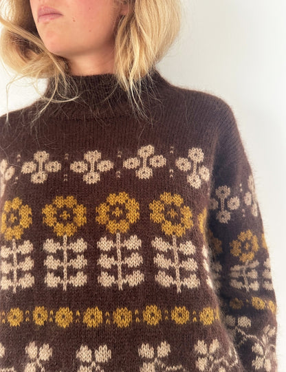 Mona Sweater | Flowerpower i Tynn Peer Gynt og Tynn Silk Mohair fra Sandnes Garn