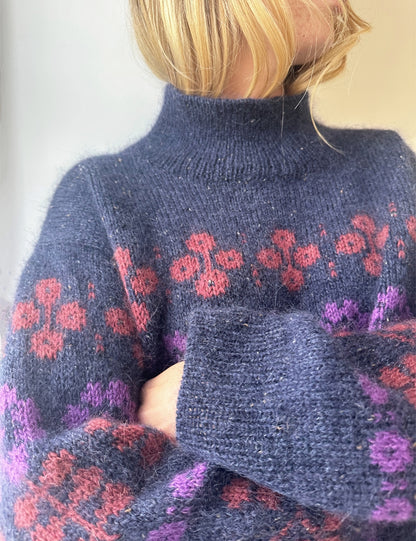 Mona Sweater | Flowerpower i Tynn Peer Gynt og Tynn Silk Mohair fra Sandnes Garn