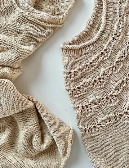 Noomi Tee | zartes Muschelmuster aus Line von Sandnes Garn