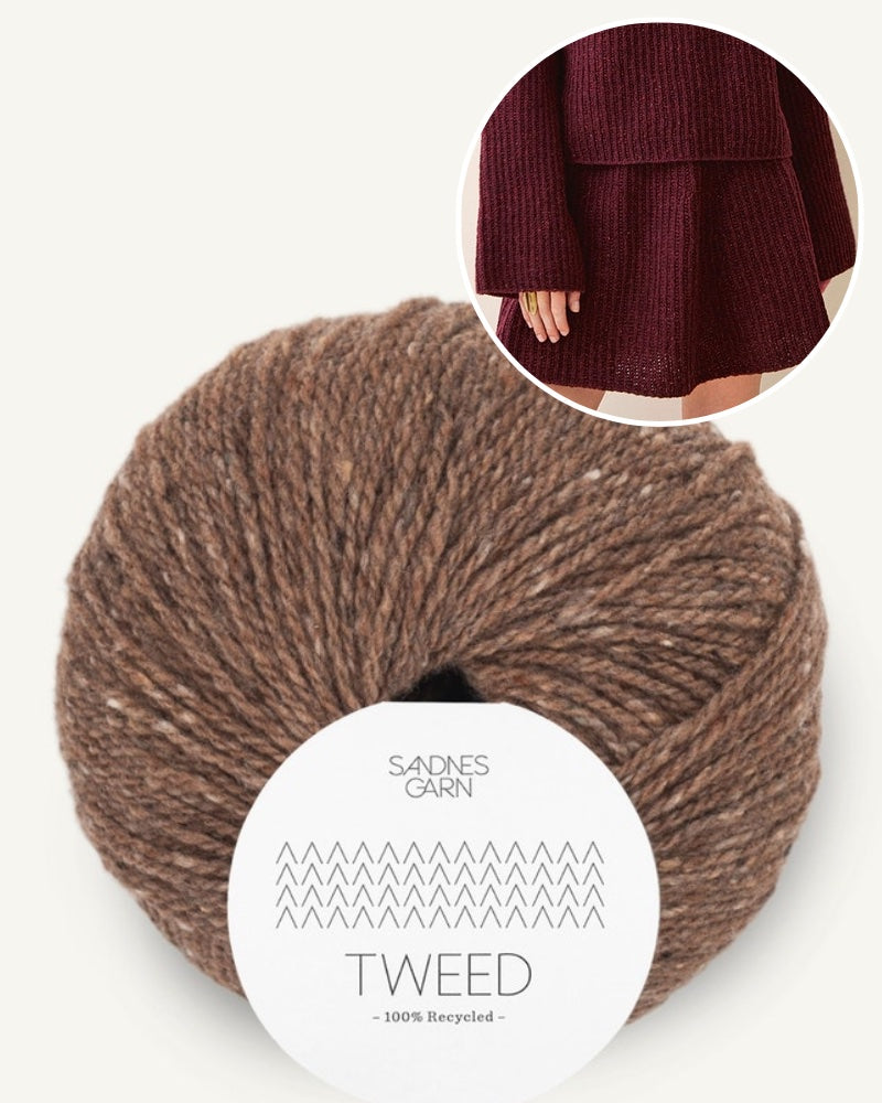 Sandnes Garn Nova Skirt Tweed braun