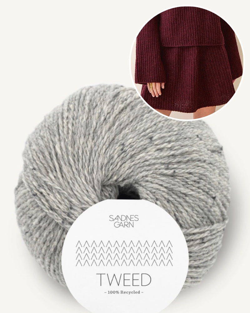 Sandnes Garn Nova Skirt Tweed hellgrau