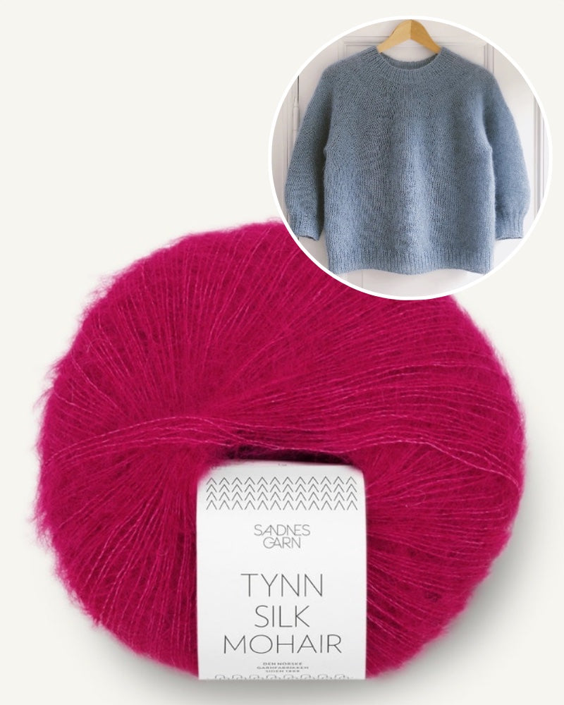 PetiteKnit Novice Sweater Mohair Edition jazzy pink