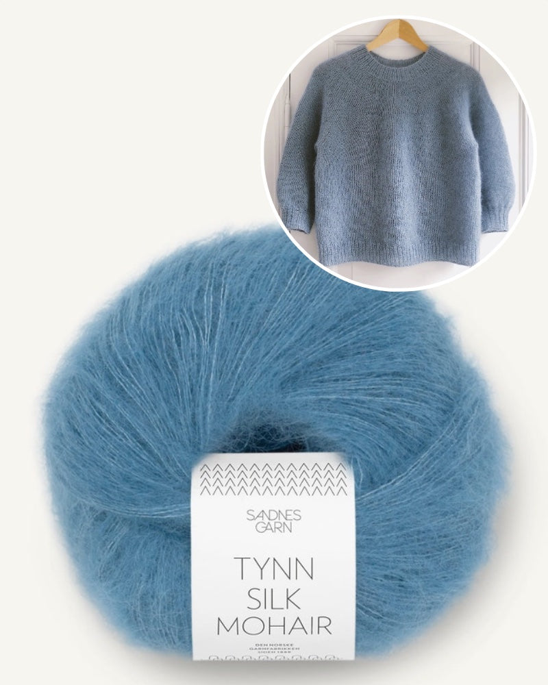PetiteKnit Novice Sweater Mohair Edition sky blue