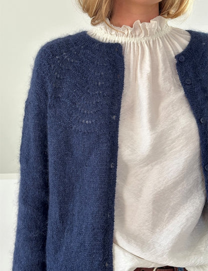 Peacock Cardigan | romantisches Muster aus Alpakka Folgetrad und Tynn Silk Mohair
