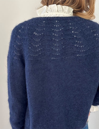 Peacock Cardigan | romantisches Muster aus Alpakka Folgetrad und Tynn Silk Mohair