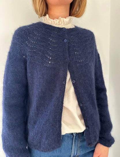 Peacock Cardigan | romantisches Muster aus Alpakka Folgetrad und Tynn Silk Mohair