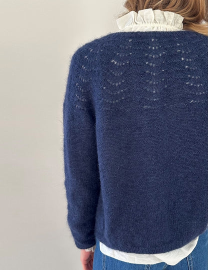 Peacock Cardigan | romantisches Muster aus Alpakka Folgetrad und Tynn Silk Mohair
