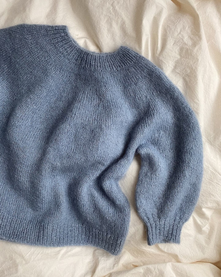PetiteKnit Novice Sweater Mohair Edition hellblau 2