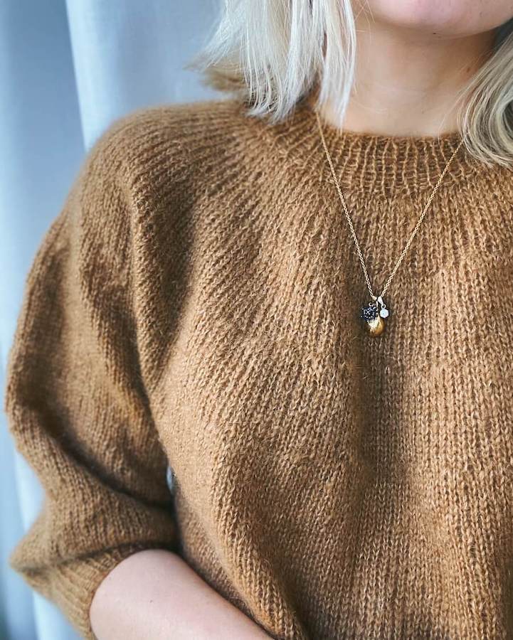 PetiteKnit Novice Sweater Mohair Edition braun