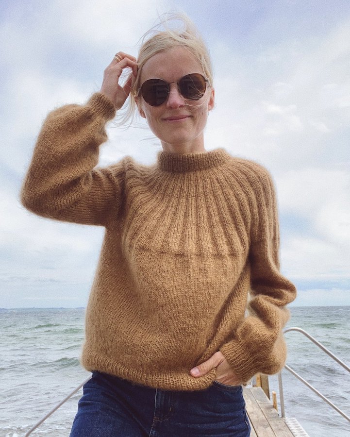 PetiteKnit Sunday Sweater Mohair Edition braun 1