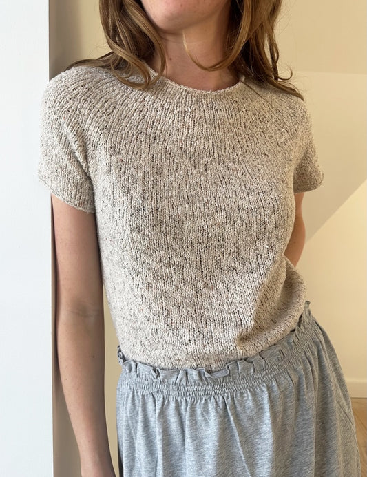 Plain Yoke Tee 19 | Sommer Bouclé Shirt aus Curly Cotton von Gepard Garn