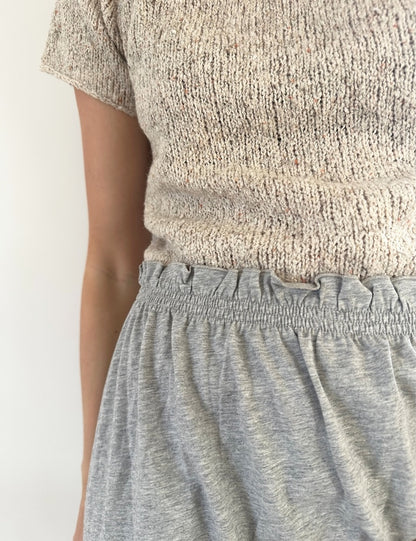 Plain Yoke Tee 19 | sommer Bouclé-shirt i Curly Cotton fra Gepard Garn