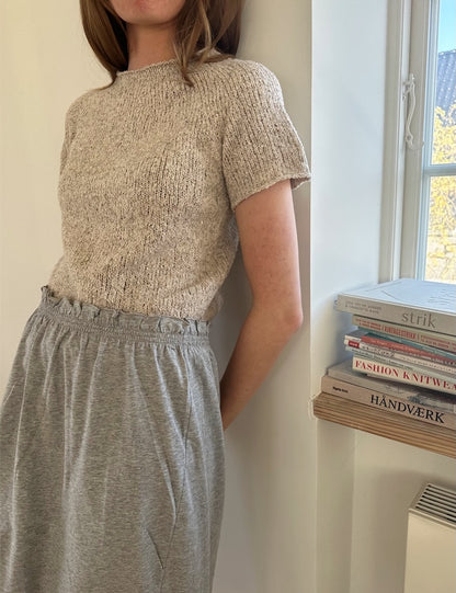 Plain Yoke Tee 19 | sommer Bouclé-shirt i Curly Cotton fra Gepard Garn