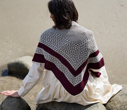 True Love | kontrastfyldt sjal i Cheeky Merino Joy fra Rosy Green Wool