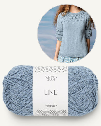 Schneeglöckchen Pullover | leichter Sommerpullover aus Line von Sandnes Garn