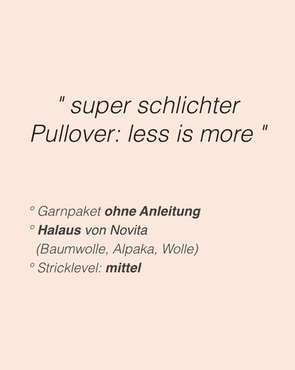 Slow Morning Sweater | lässiger Basic Pullover aus Halaus von Novita