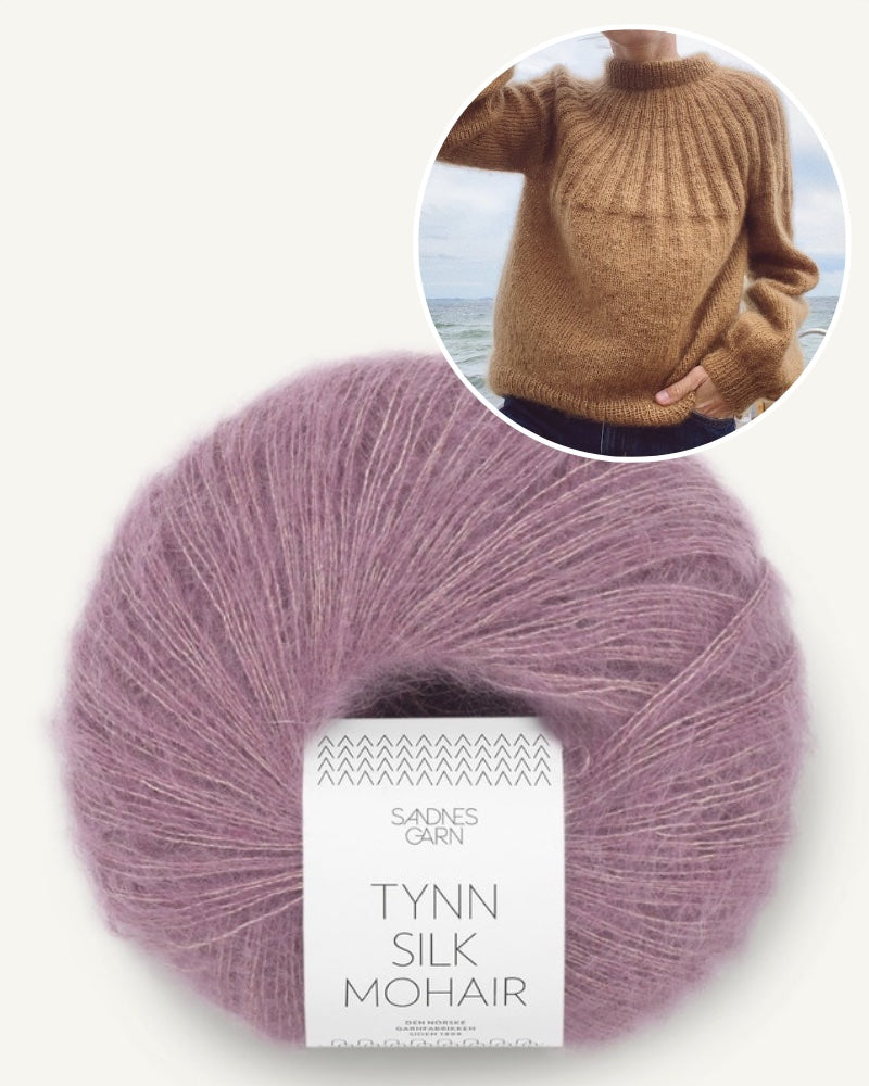 PetiteKnit Sunday Sweater Mohair Edition rosa lavendel