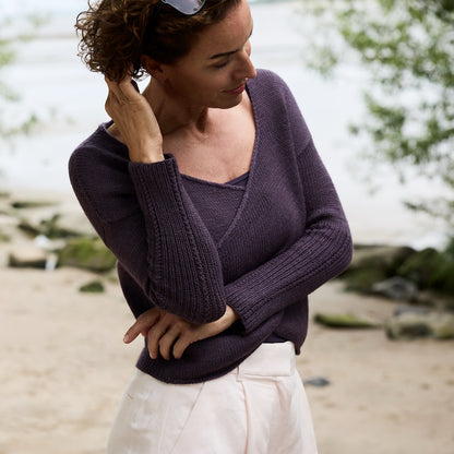 Twilight Trail Pullover | Wickelpullover aus Cheeky Merino Joy von Rosy Green Wool