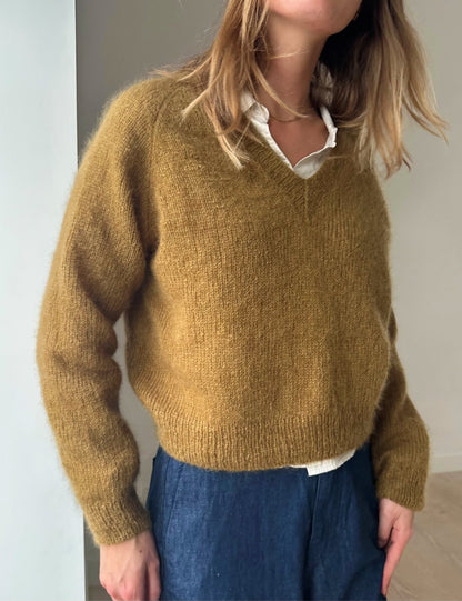 Vega V-Neck | zarter Mohair Pullover aus Tynn Silk Mohair von Sandnes Garn