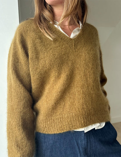 Vega V-Neck | zarter Mohair Pullover aus Tynn Silk Mohair von Sandnes Garn