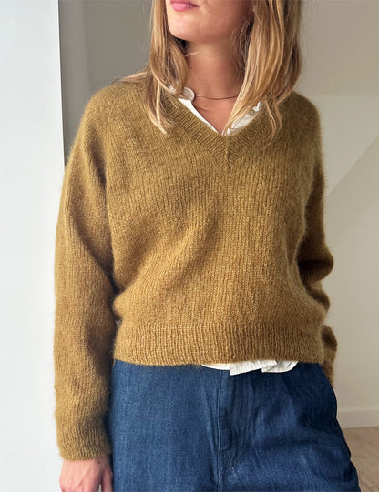 Vega V-Neck | zarter Mohair Pullover aus Tynn Silk Mohair von Sandnes Garn