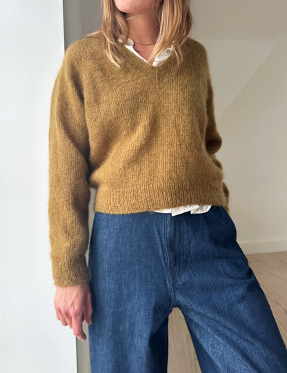 Vega V-Neck | zarter Mohair Pullover aus Tynn Silk Mohair von Sandnes Garn