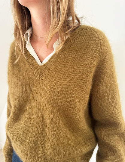 Vega V-Neck | zarter Mohair Pullover aus Tynn Silk Mohair von Sandnes Garn
