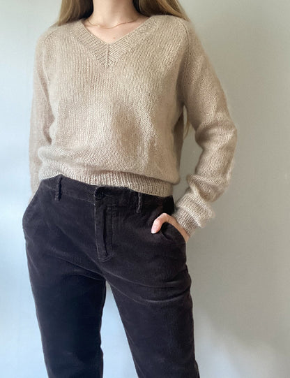 Vega V-Neck | zarter Mohair Pullover aus Tynn Silk Mohair von Sandnes Garn