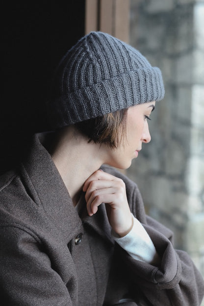 Jorn Hat | delicate ribbed hat made from Far by Woolfolk