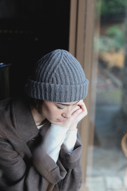 Jorn Hat | delicate ribbed hat made from Far by Woolfolk