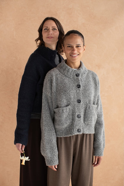 Miko Cardigan | zacht en knus jasje met mooie zakken van lucht van Woolfolk