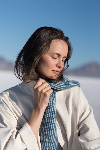 Sciarpa Wendover | delicate righe di Far di Woolfolk