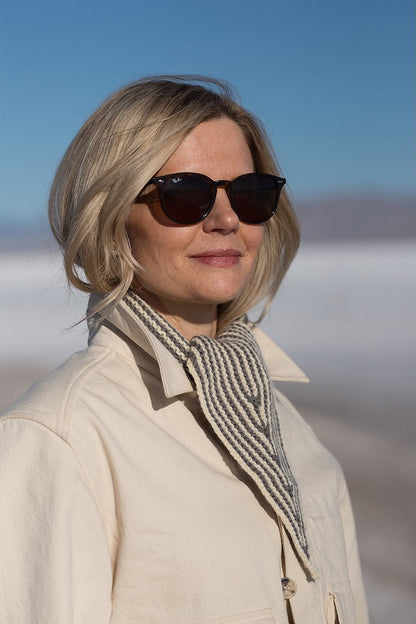 Sciarpa Wendover | delicate righe di Far di Woolfolk