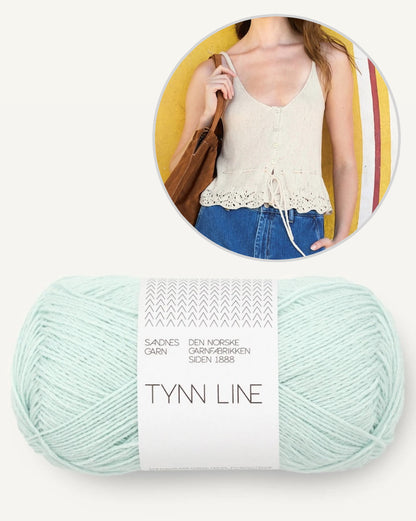 Adeline Singlet | romantisches Top aus Tynn Line von Sandnes Garn