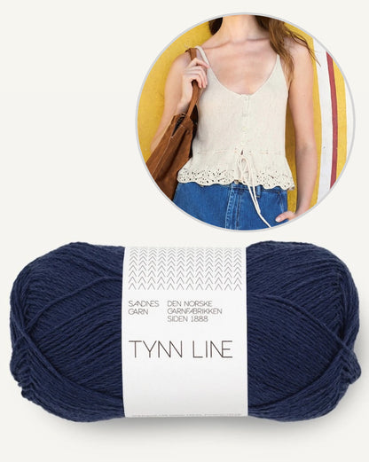 Adeline Singlet | romantisches Top aus Tynn Line von Sandnes Garn