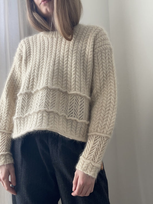 Sarang Sweater | boxy Zopfmuster aus Le Petit Lambswool und Le Petit Silk & Mohair von Biches & Bûches