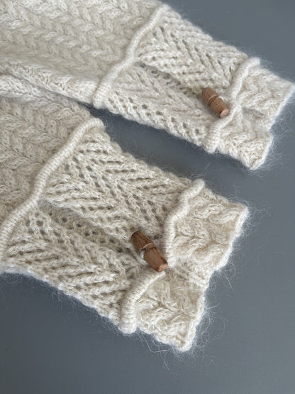 Sarang Sweater | boxy cable pattern from Le Petit Lambswool and Le Petit Silk & Mohair by Biches & Bûches
