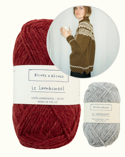 Maglione Afterparty Lambswool Edition | classico maglione norvegese in Le Lambswool di Biches & Bûches
