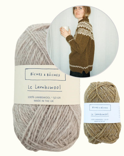 Maglione Afterparty Lambswool Edition | classico maglione norvegese in Le Lambswool di Biches & Bûches