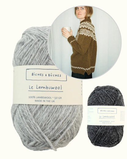 Maglione Afterparty Lambswool Edition | classico maglione norvegese in Le Lambswool di Biches & Bûches