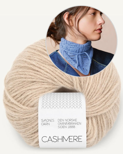 Agnes Head Scarf | mit I-Cord Bändern aus Cashmere von Sandnes Garn
